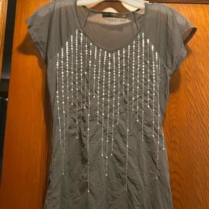 Sheer sequin shirt